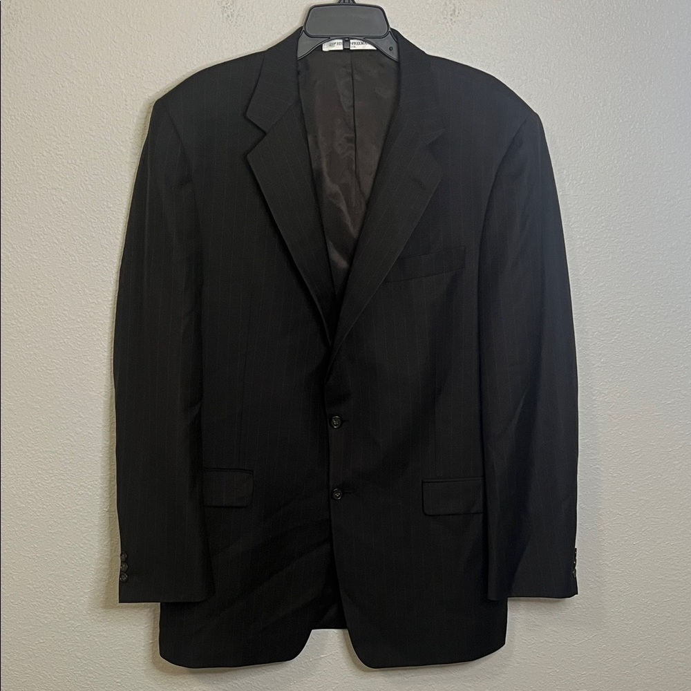 Hickey Freeman Brown Pinstripe 2 Button Blazer Size 42L